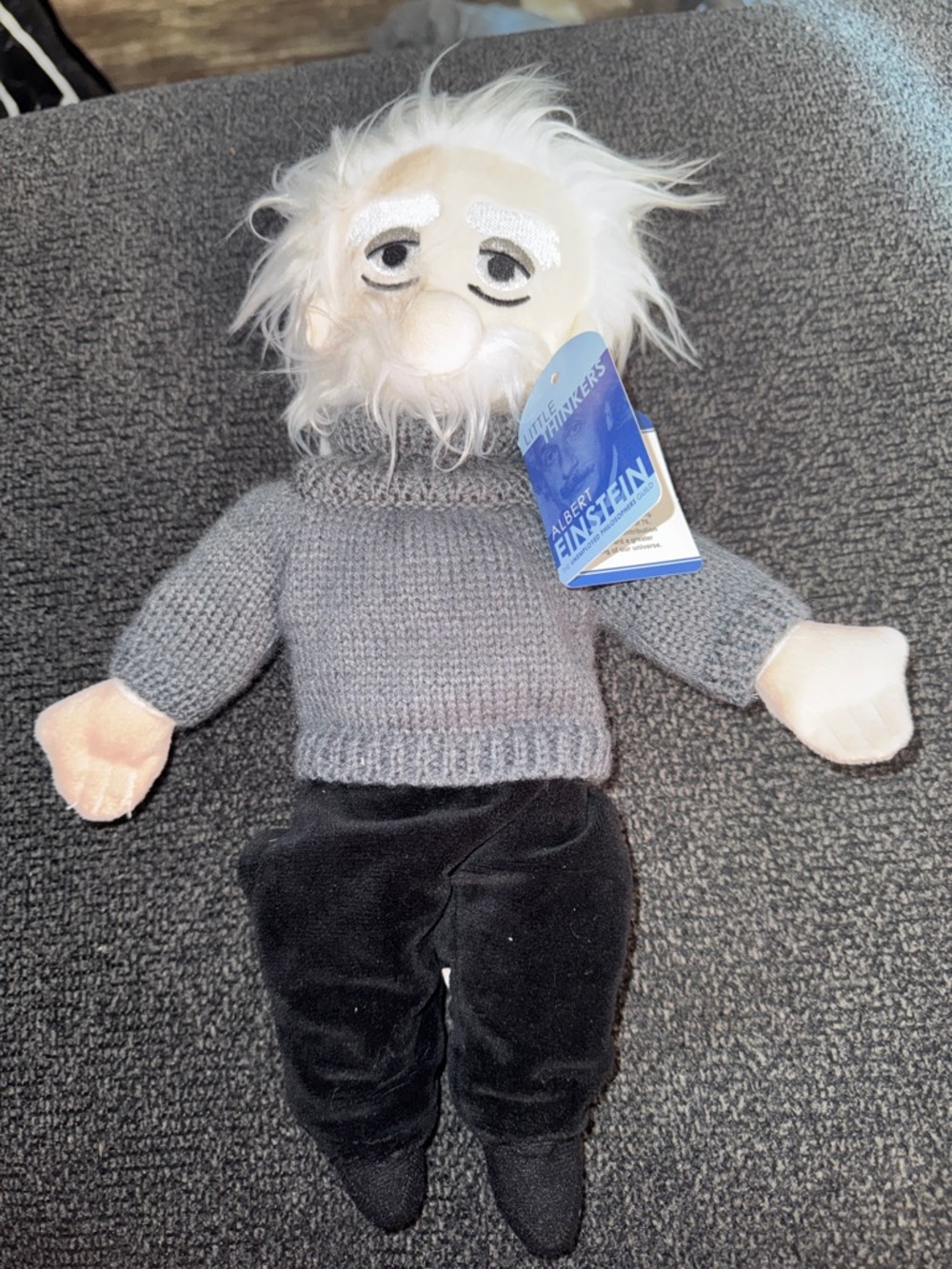 The Thinker Albert Einstein Plush Doll - Gray Sweater